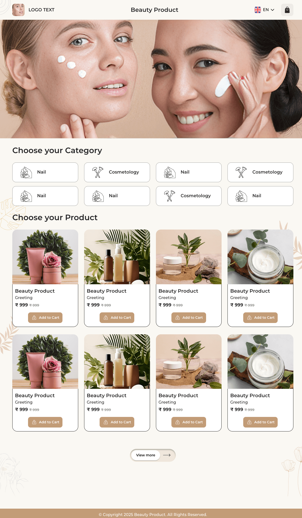 Beauty Products WhatsApp Store Template